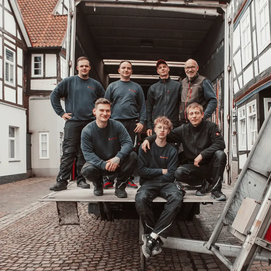 Teambild Umzug